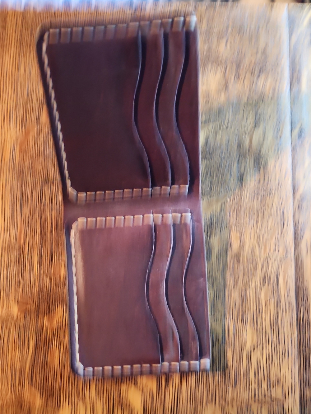 Popov Handcrafted Brown Leather Bifold Wallet - Men's Accessories